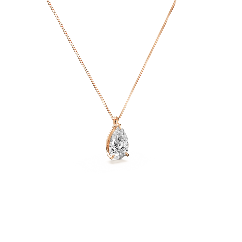Pear Solitaire Pendant