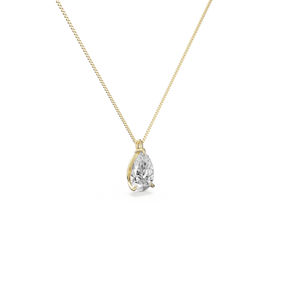 Pear Solitaire Pendant