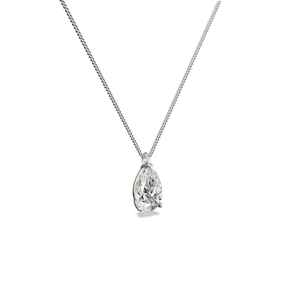 Pear Solitaire Pendant