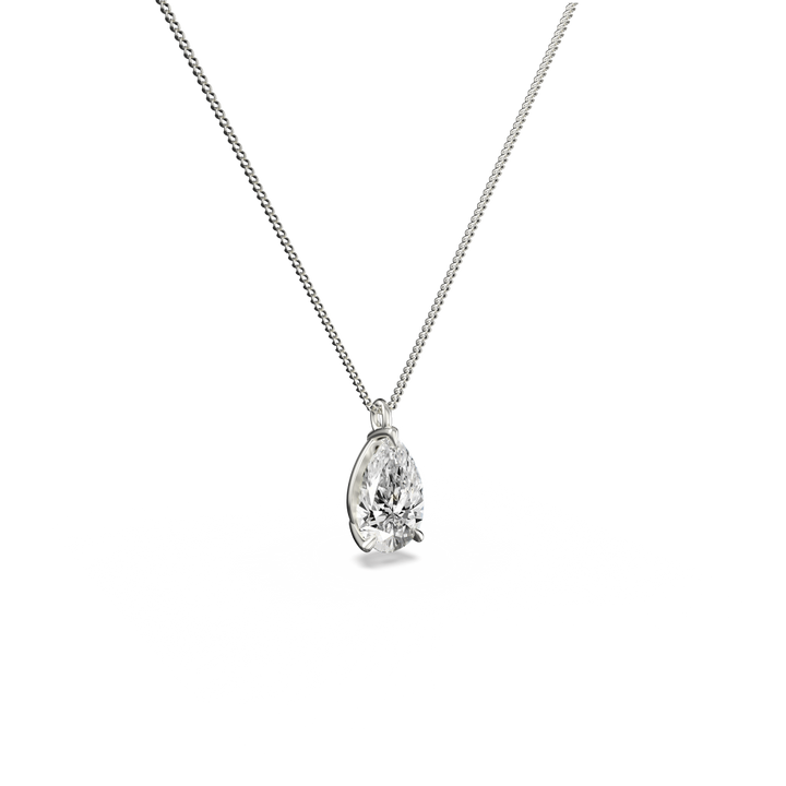 Pear Solitaire Pendant