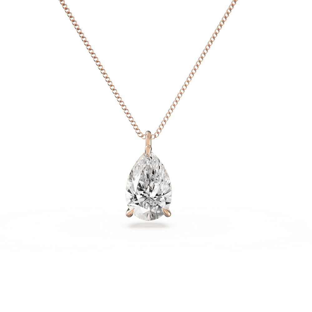 Pear Solitaire Pendant