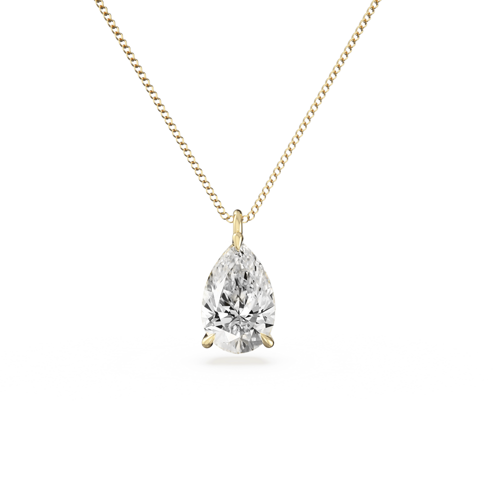Pear Solitaire Pendant