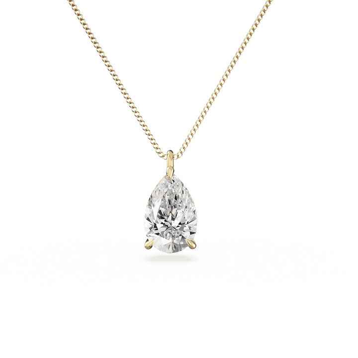 Pear Solitaire Pendant