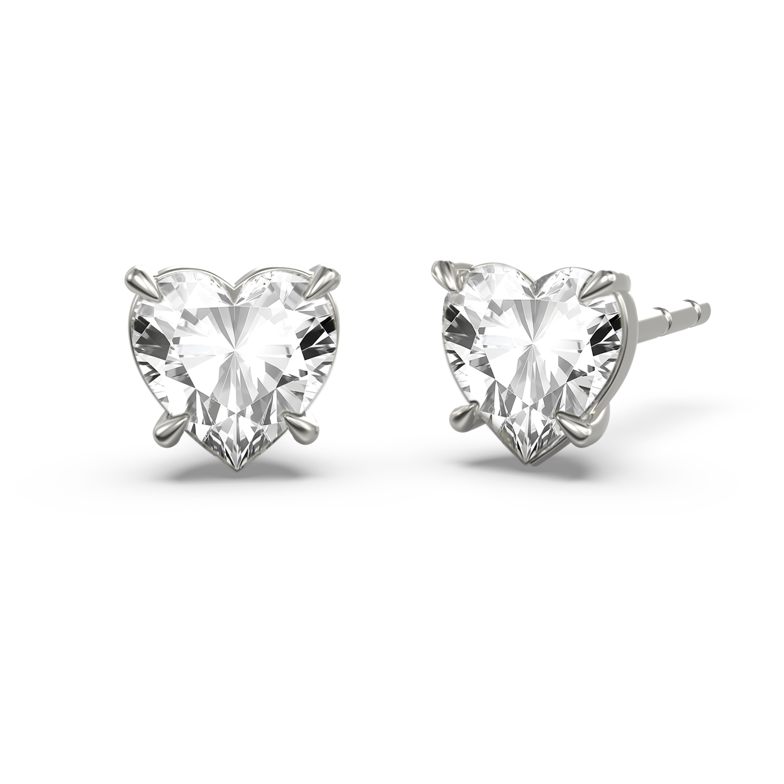 Heart Large Solitaire Studs