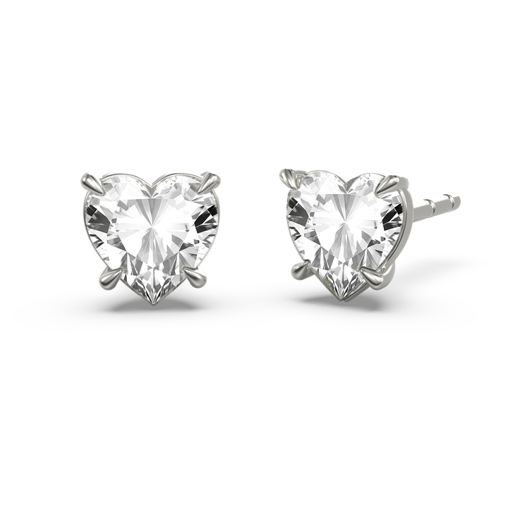Heart Large Solitaire Studs