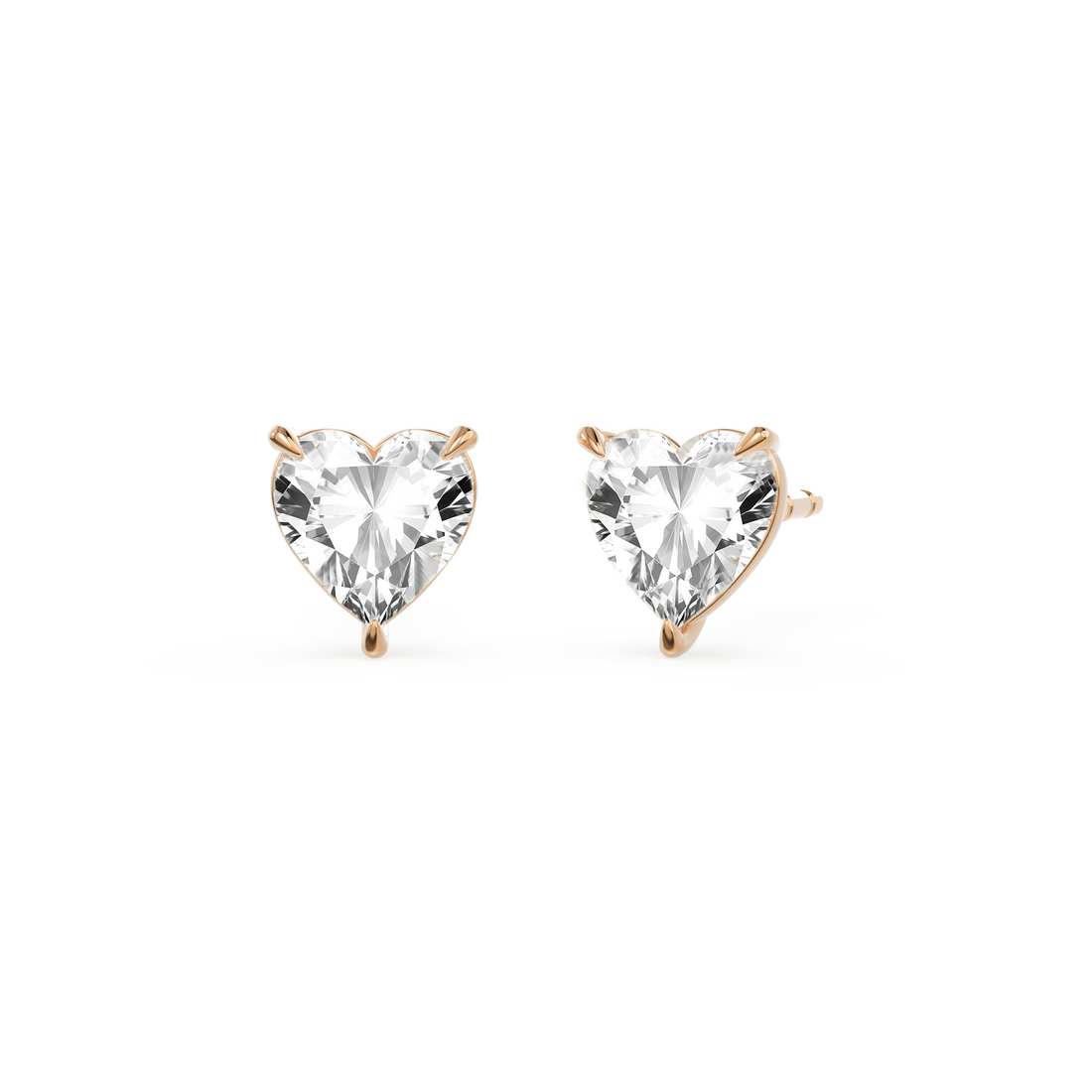 Heart Solitaire Studs