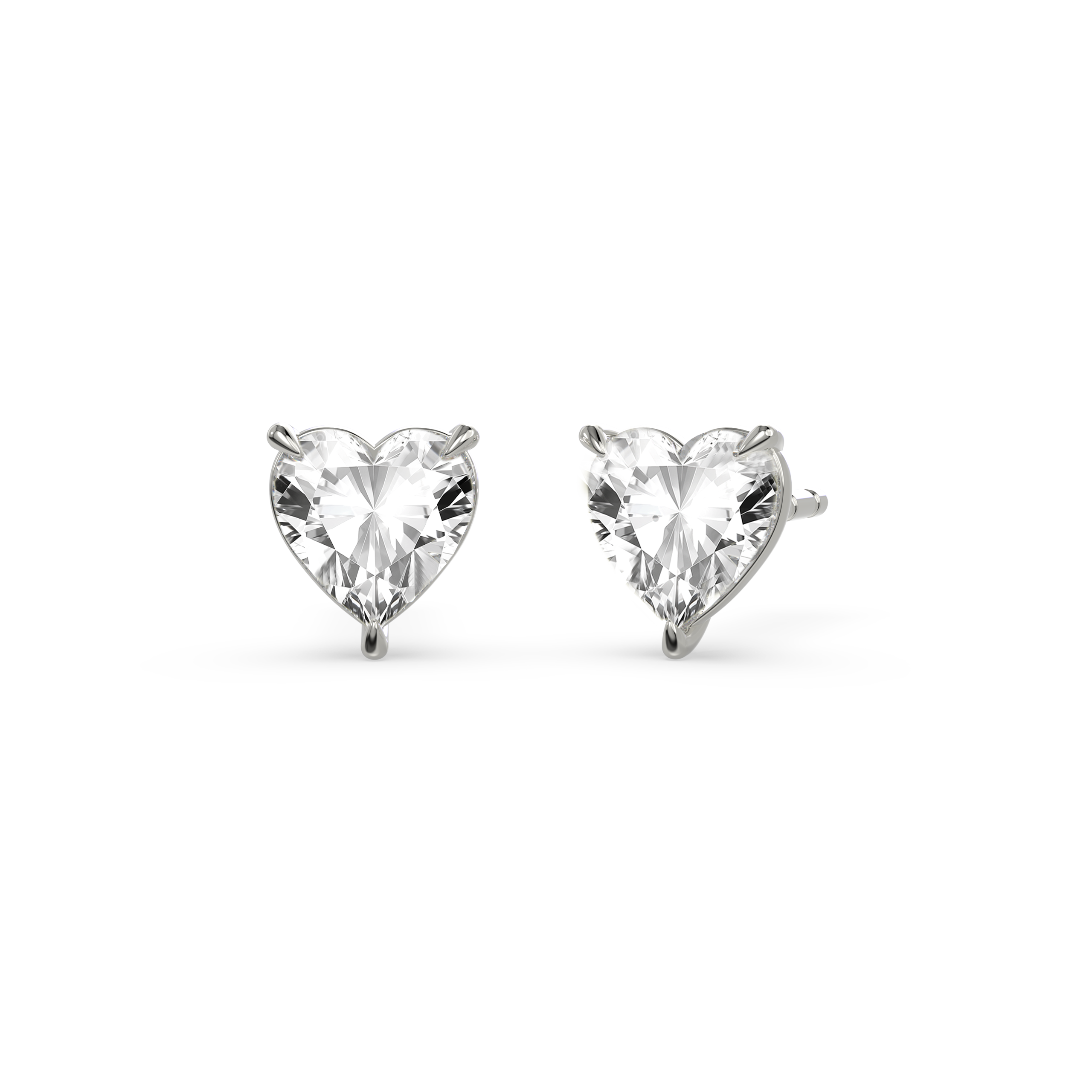 Heart Solitaire Studs