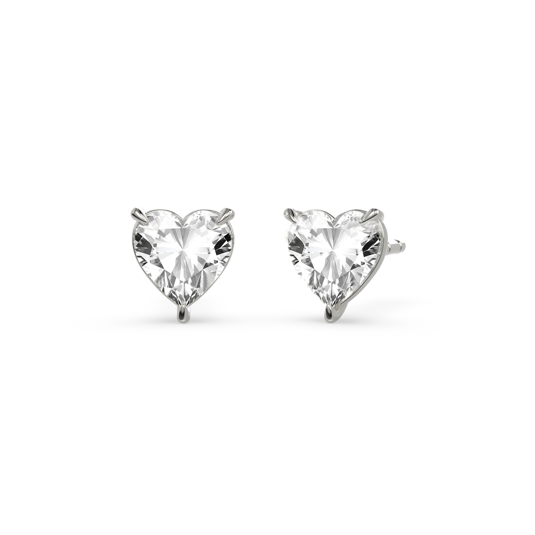 Heart Solitaire Studs
