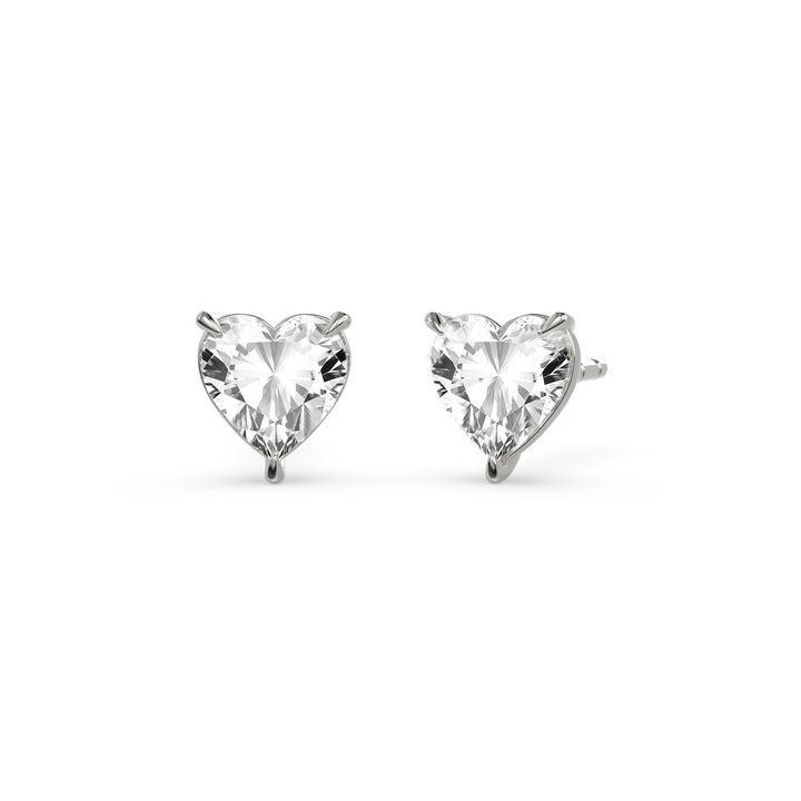 Heart Solitaire Studs