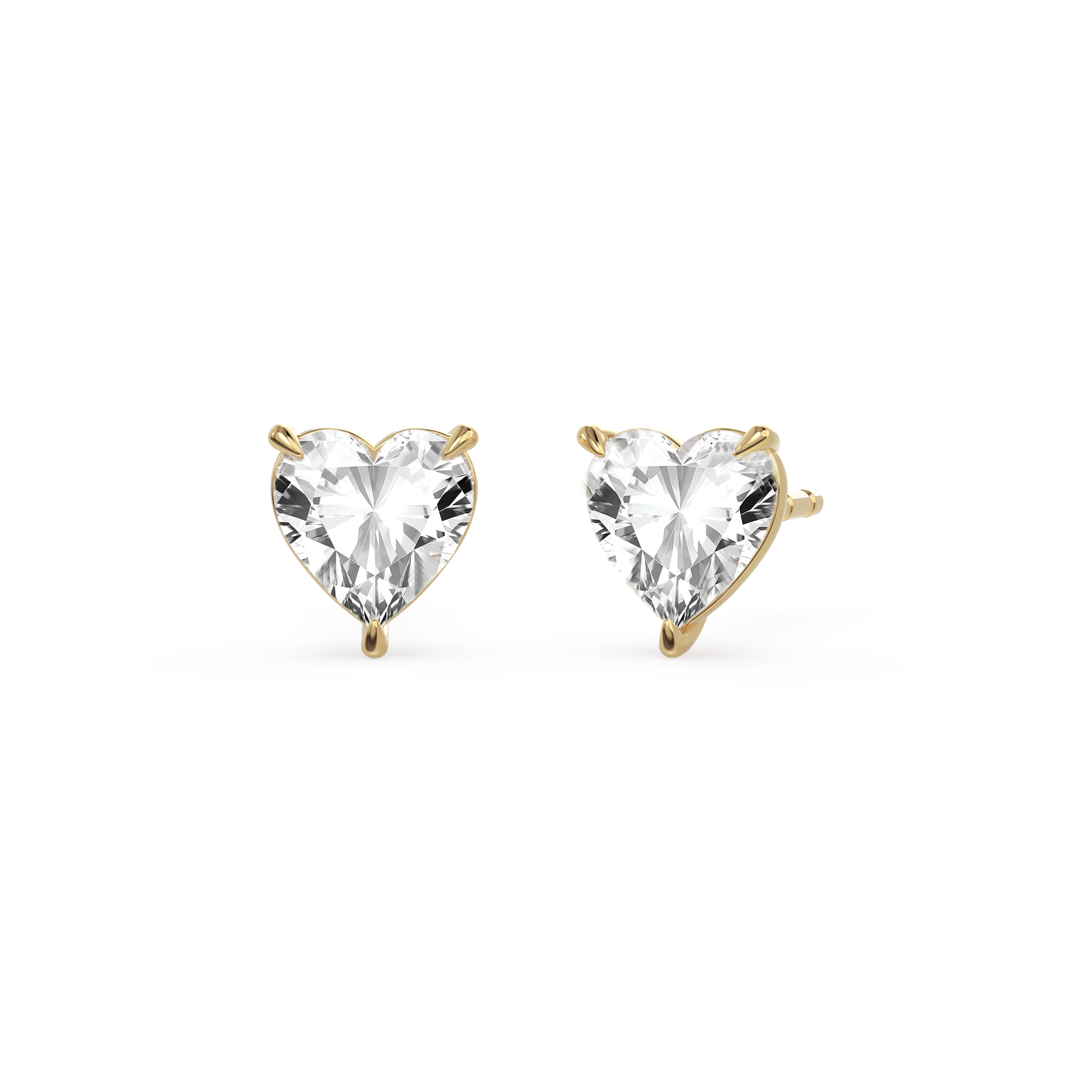 Heart Solitaire Studs