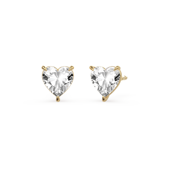 Heart Solitaire Studs