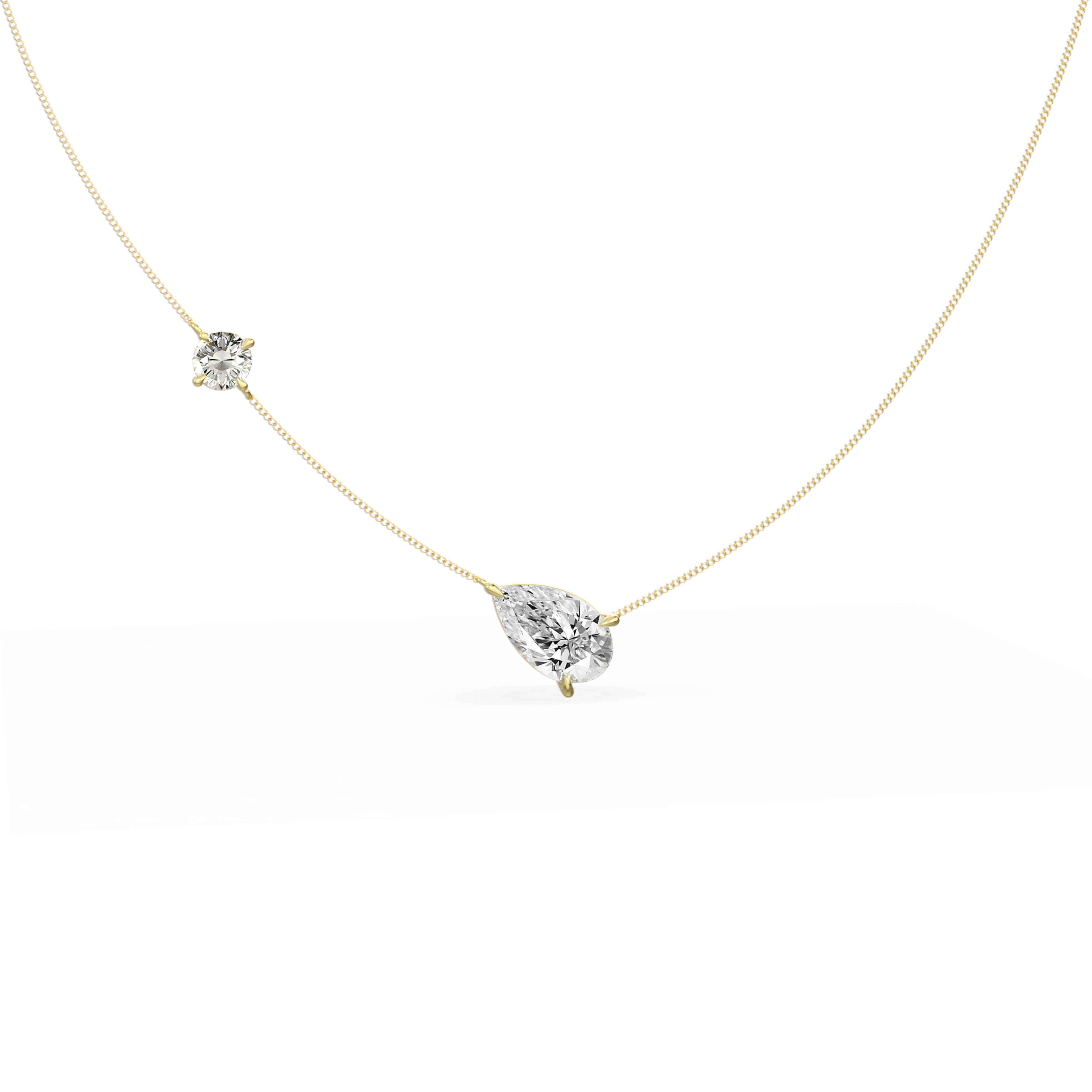 Multi-Stone Floating Choker