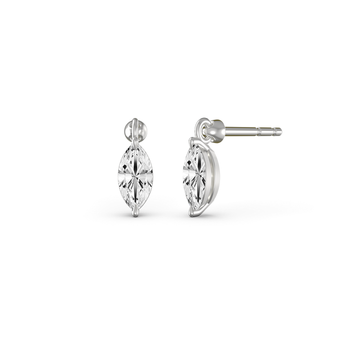 Floating Marquise Petit Diamond Earrings
