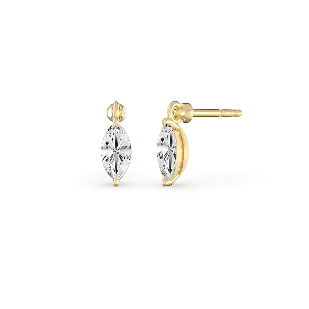 Floating Marquise Petit Diamond Earrings