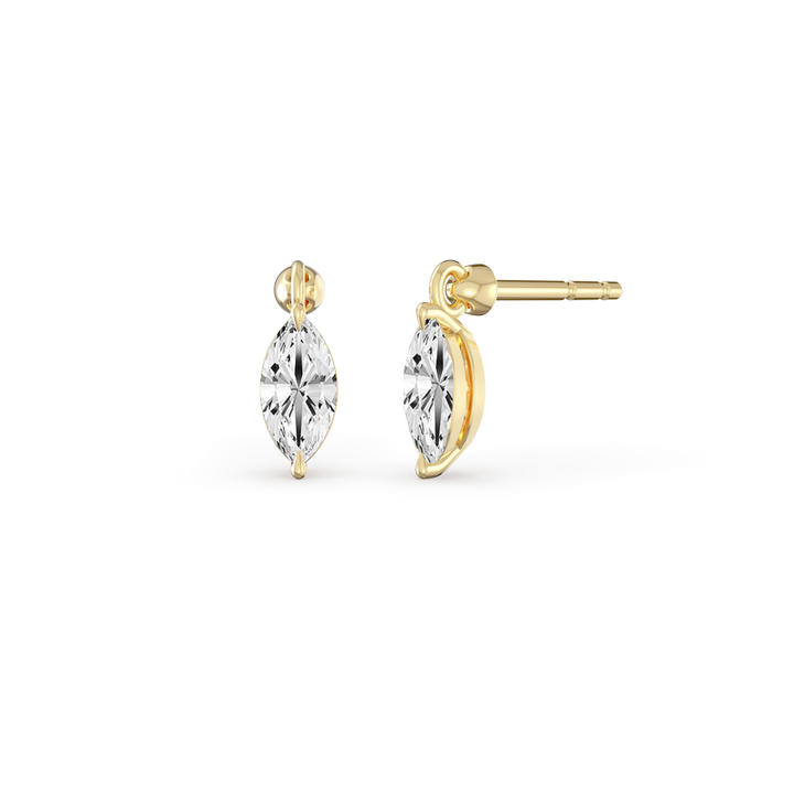 Floating Marquise Petit Diamond Earrings