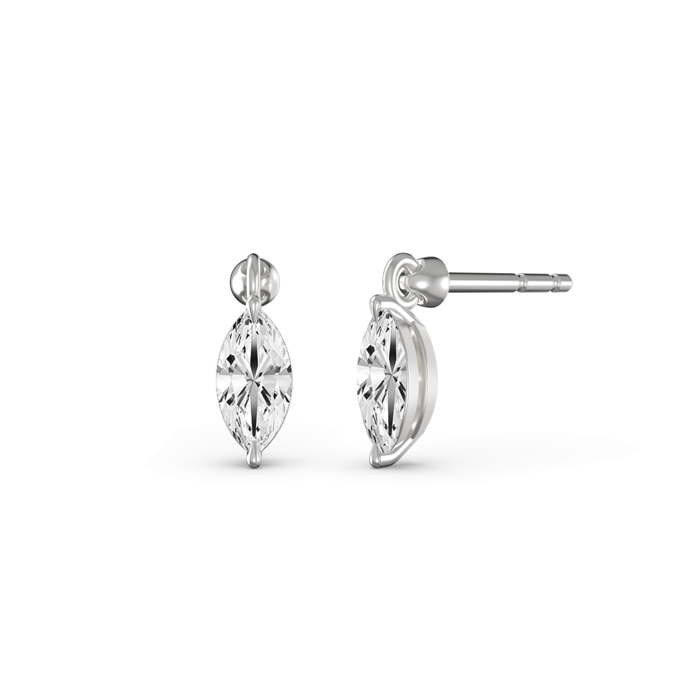 Floating Marquise Large Diamond Earrings