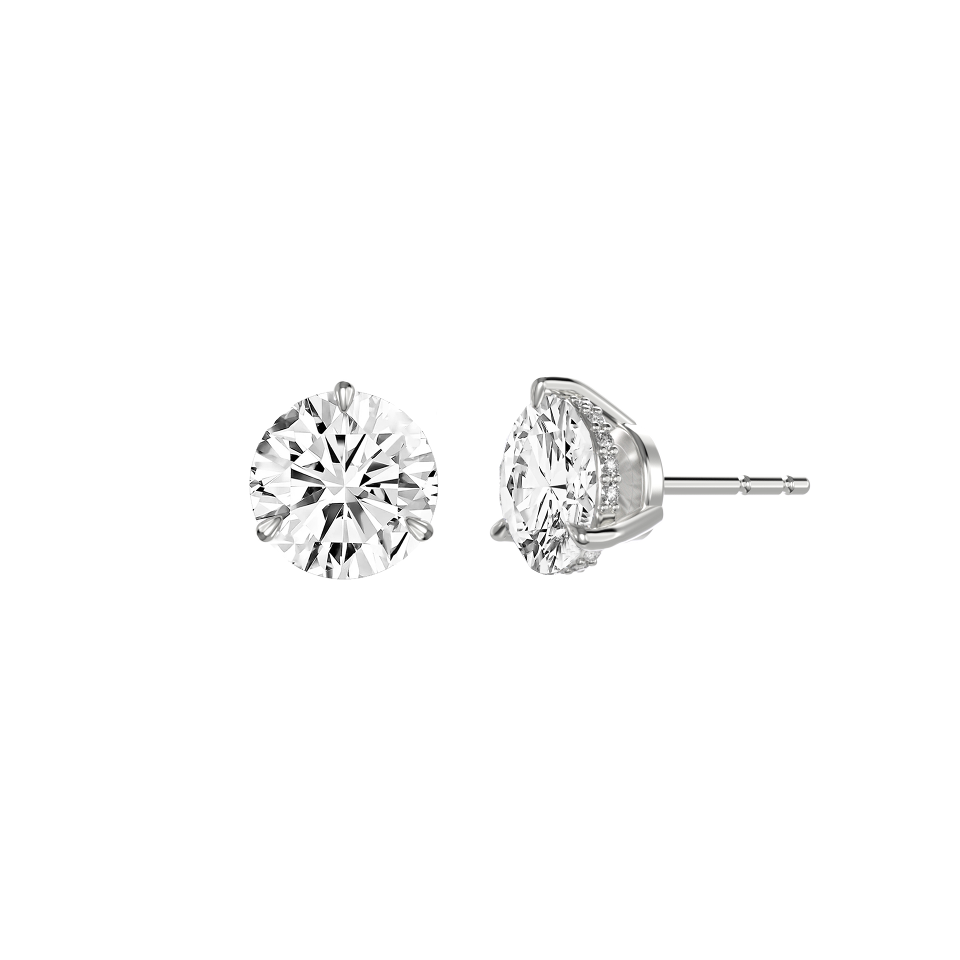 Round Solitaire Studs