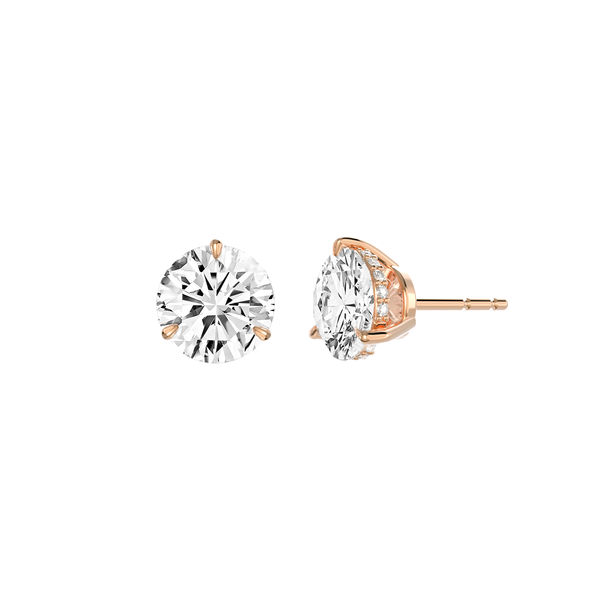 Round Solitaire Studs