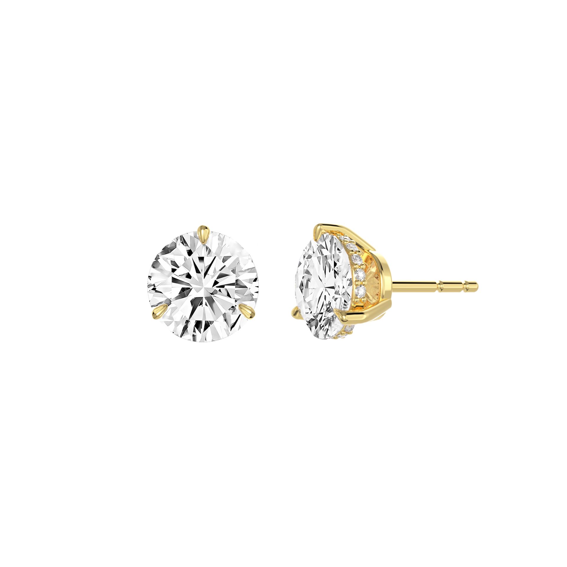 Round Solitaire Studs