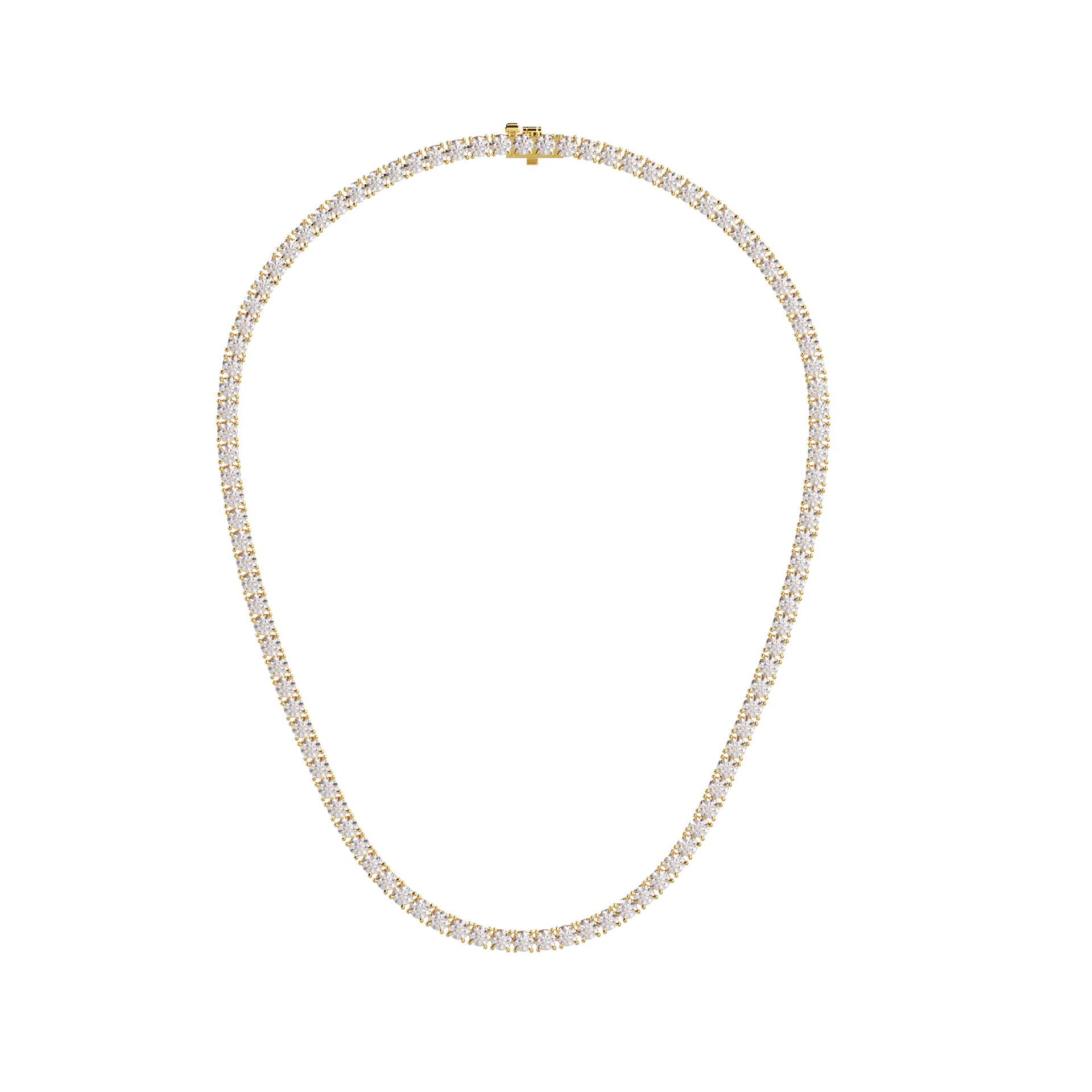Round Brilliant Diamond Tennis Necklace