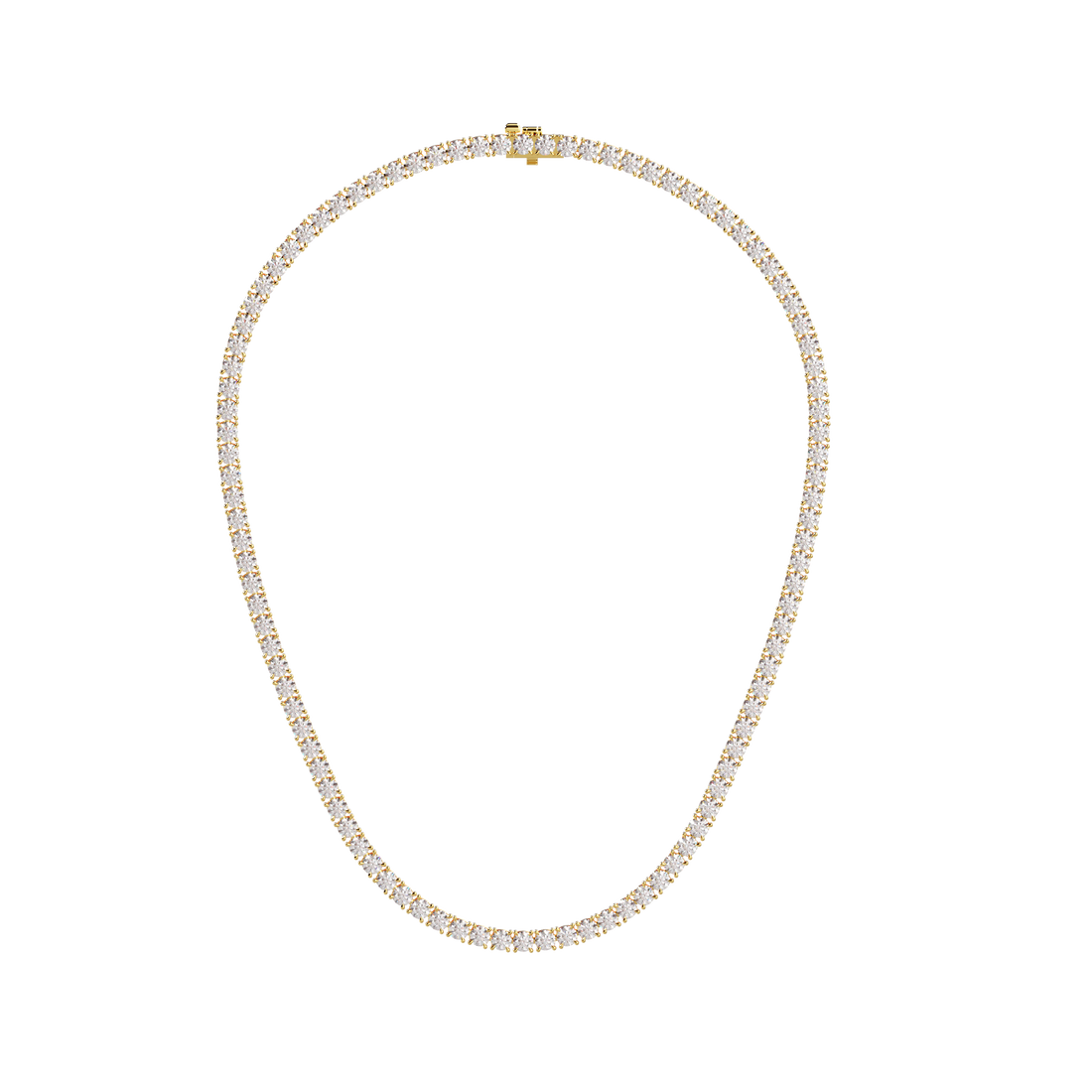 Round Brilliant Diamond Tennis Necklace