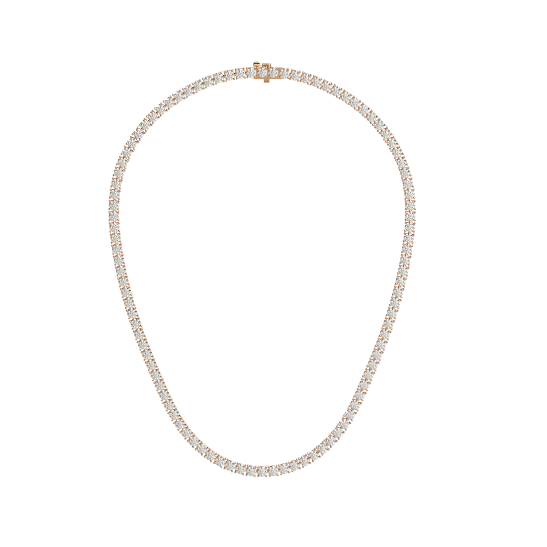 Round Brilliant Diamond Tennis Necklace