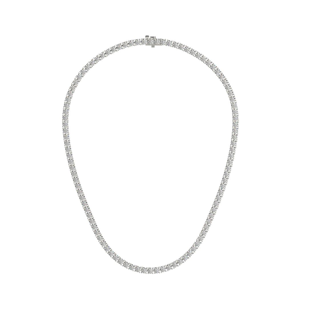Round Brilliant Diamond Tennis Necklace