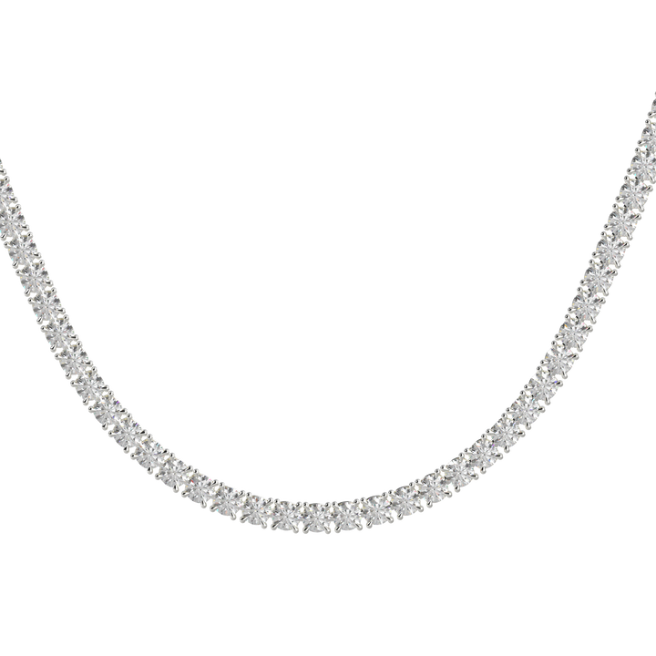 Round Brilliant Diamond Tennis Necklace