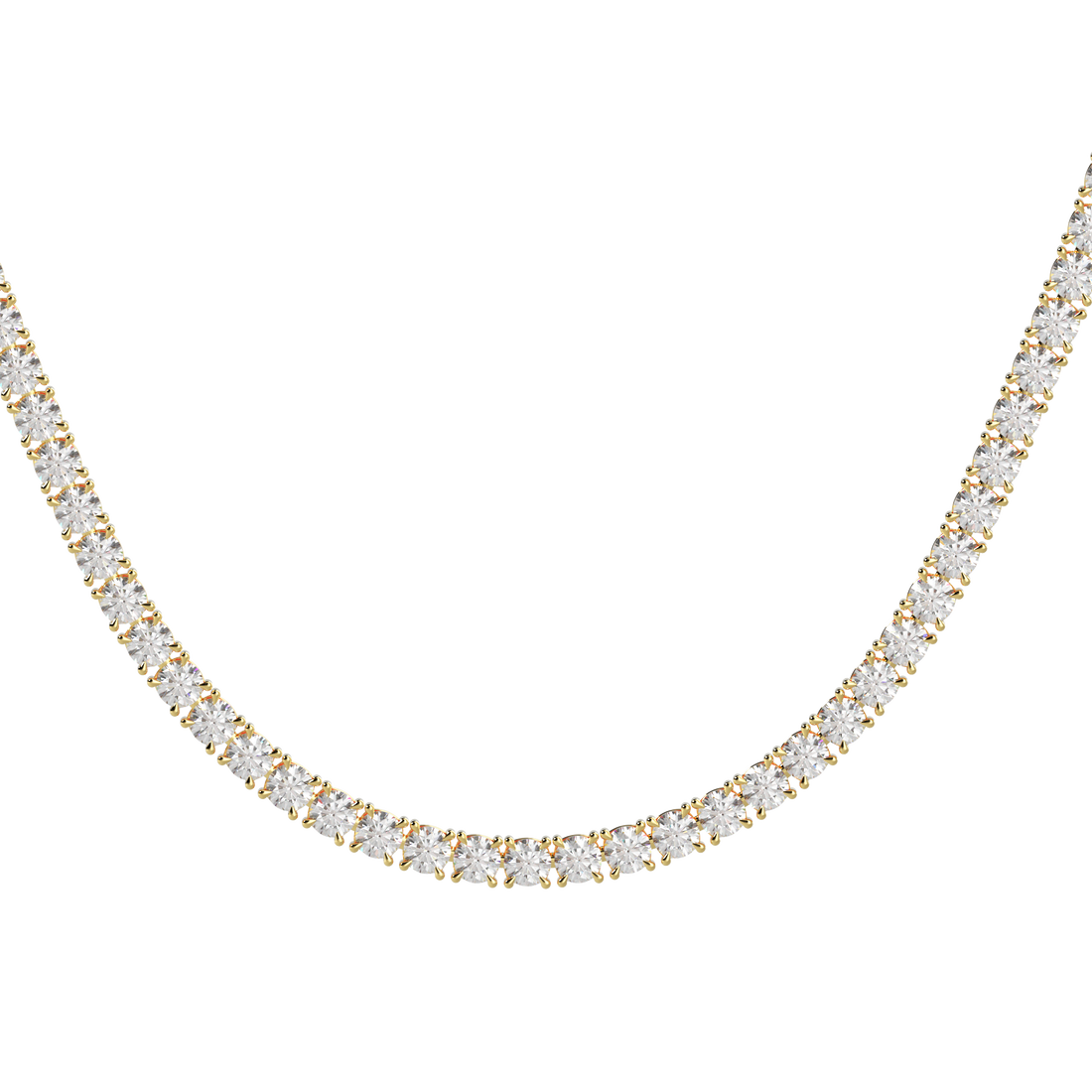 Round Brilliant Diamond Tennis Necklace