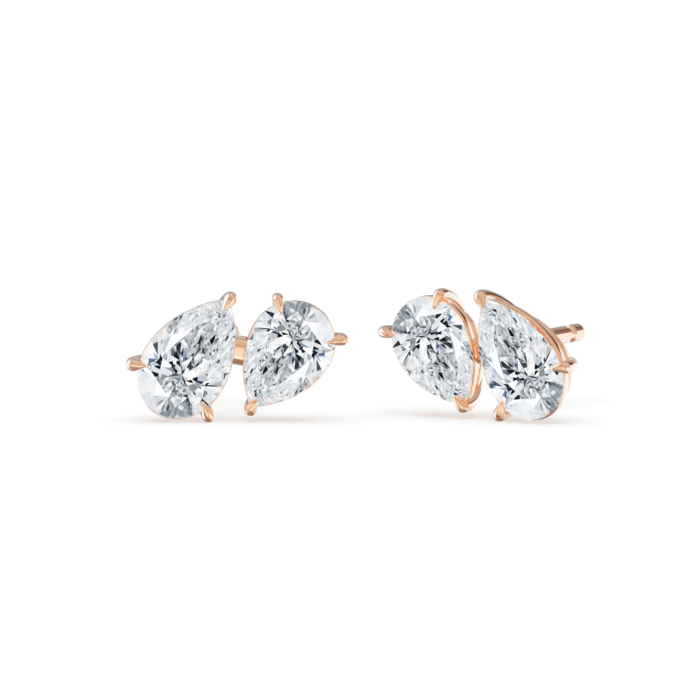 Pear Cluster Diamond Studs