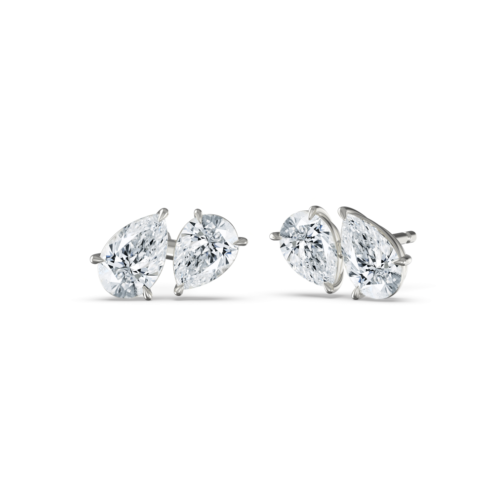 Pear Cluster Diamond Studs