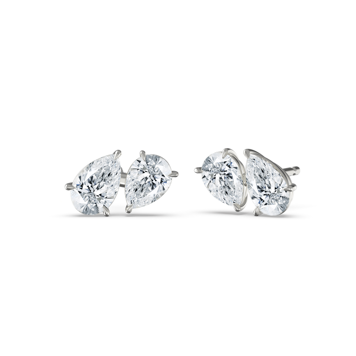 Pear Cluster Diamond Studs