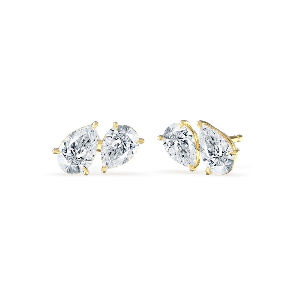Pear Cluster Diamond Studs