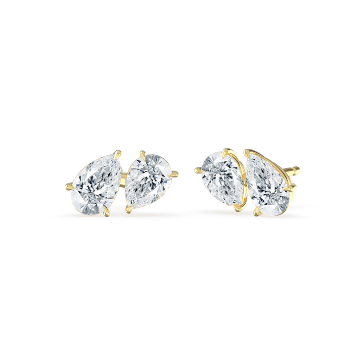Pear Cluster Diamond Studs