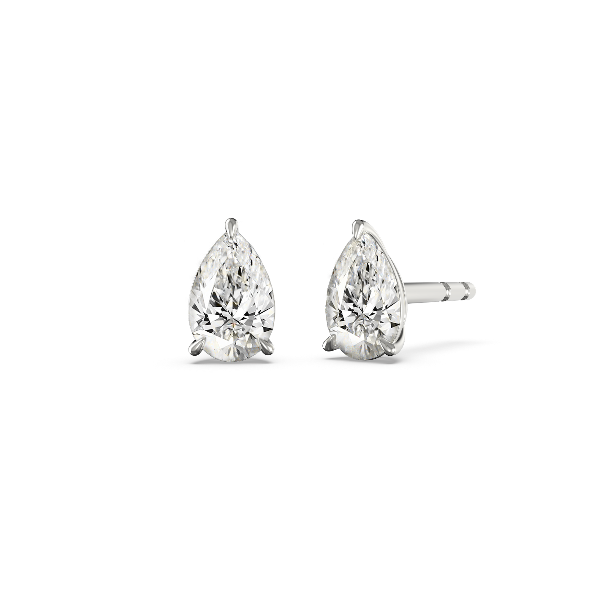 Pear Solitaire Studs