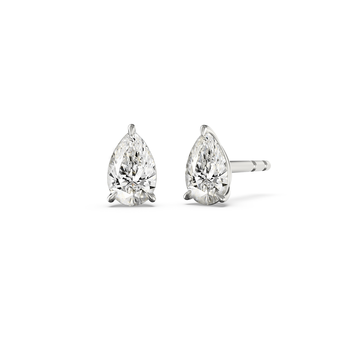 Pear Solitaire Studs