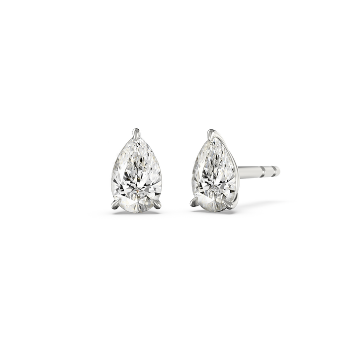 Pear Solitaire Studs