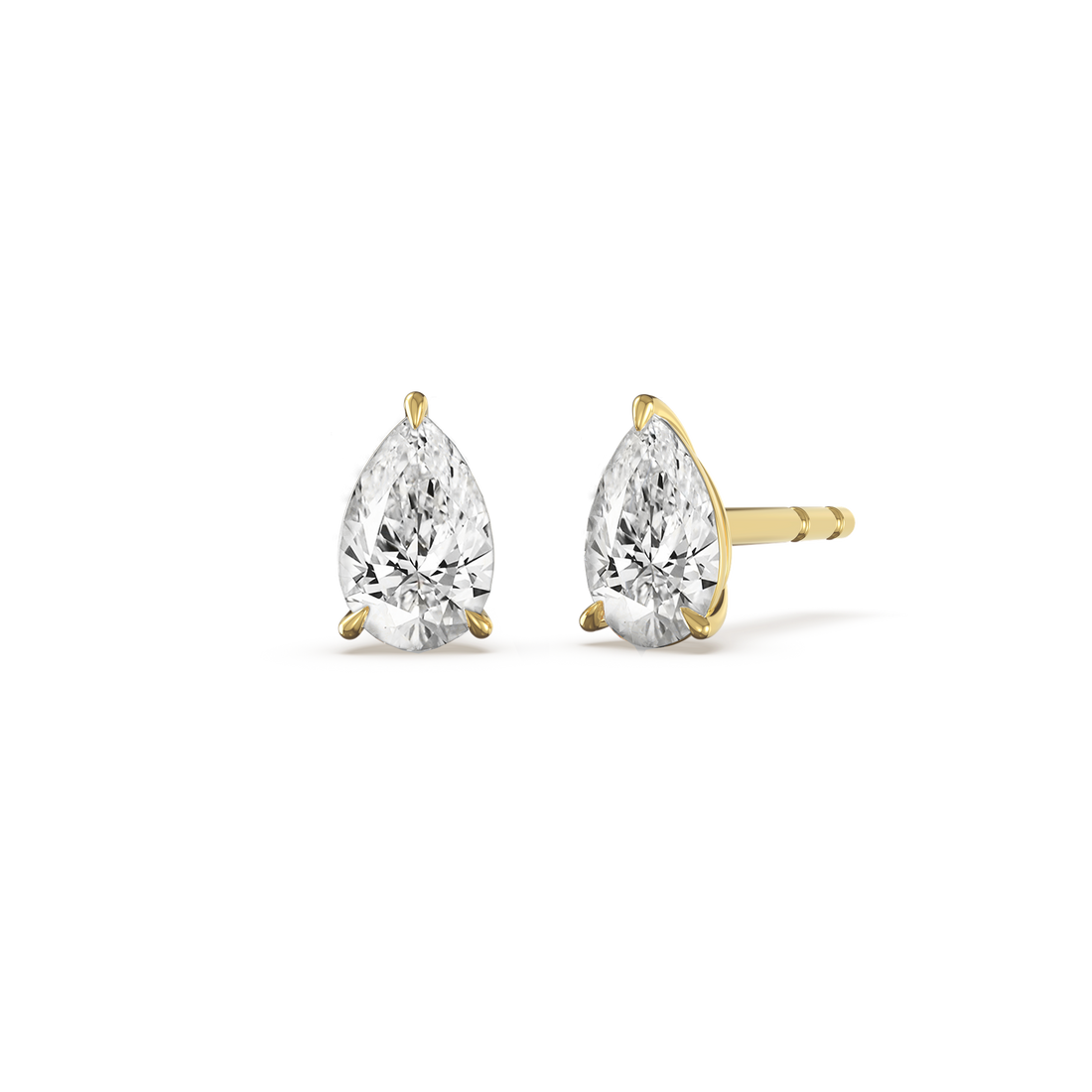 Pear Solitaire Studs