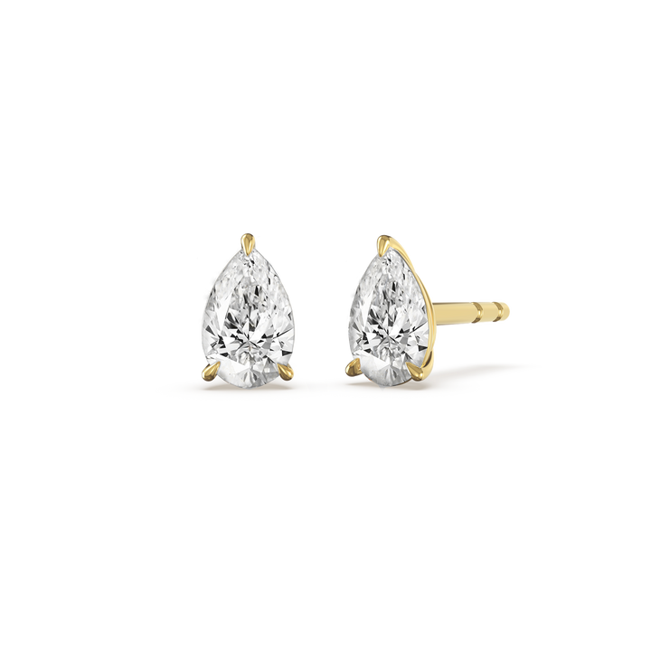 Pear Solitaire Studs