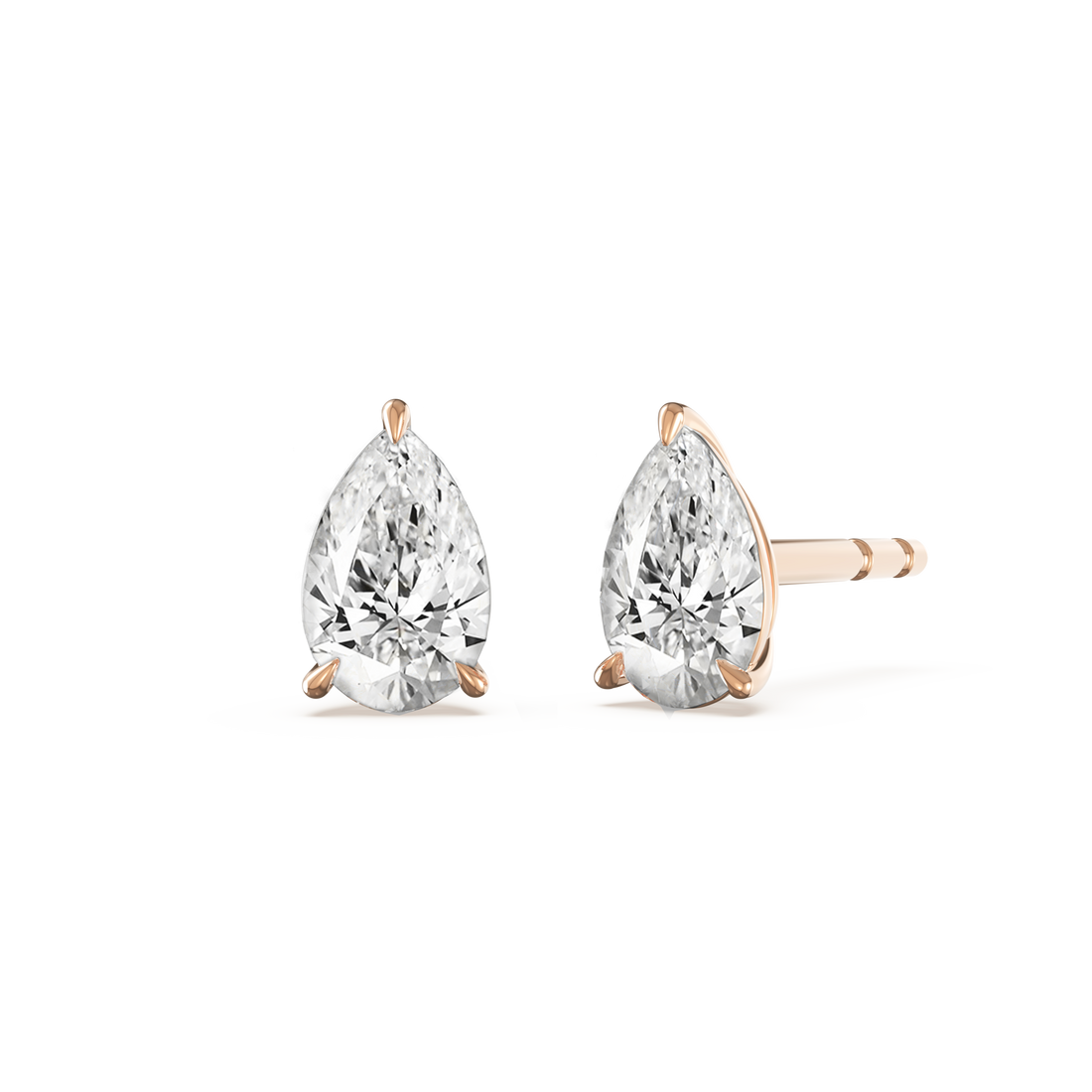 Pear Grand Solitaire Studs