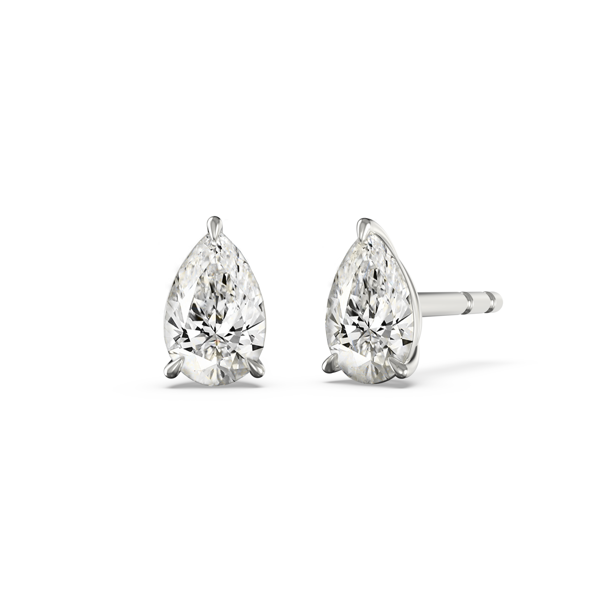 Pear Grand Solitaire Studs