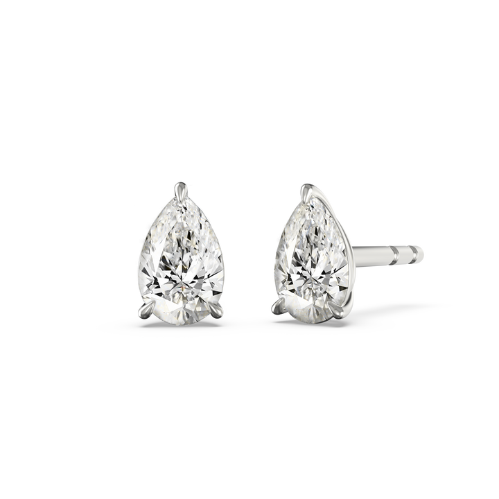 Pear Grand Solitaire Studs