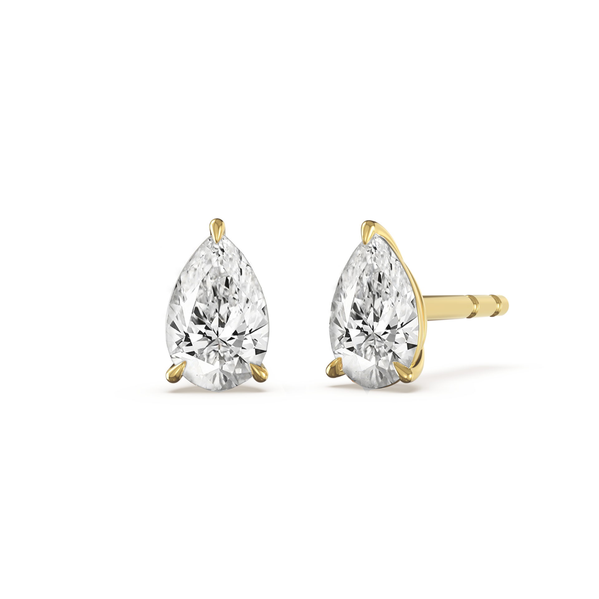 Pear Grand Solitaire Studs