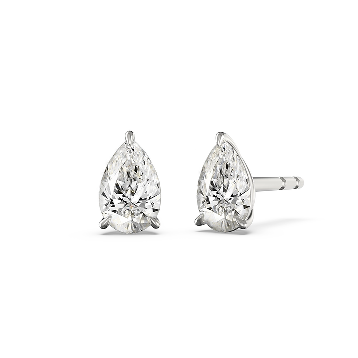 Pear Large Solitaire Studs